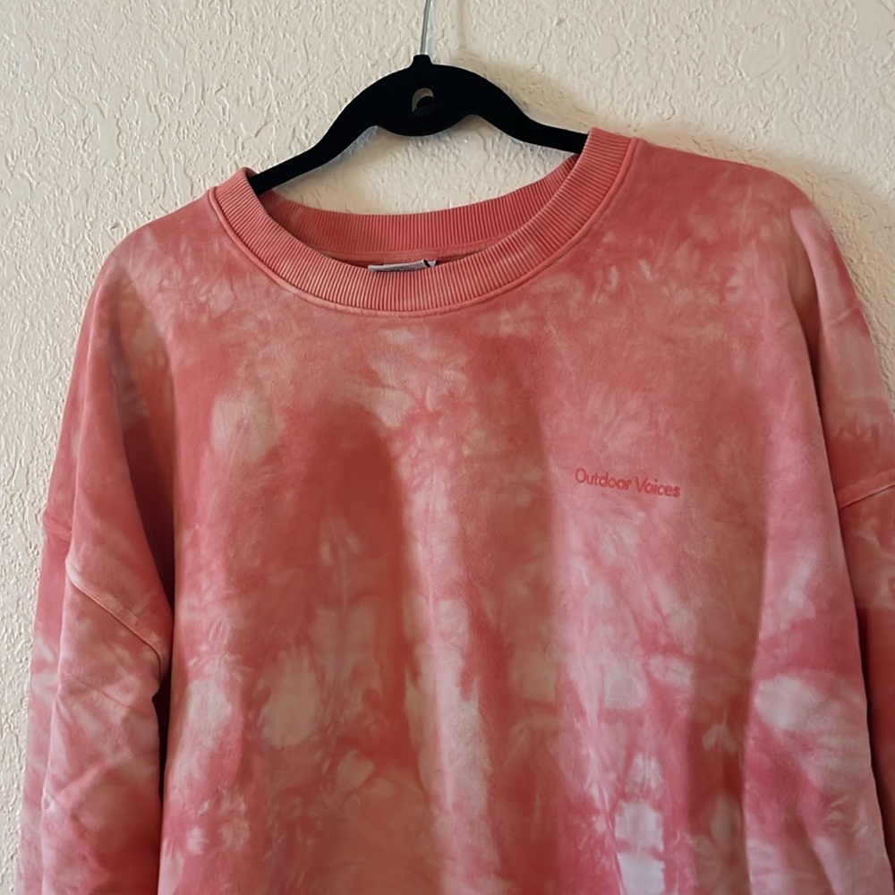 Outdoor Voices Lantana Tie Dye Cotton Terry Sweatshirt - Picture 3 of 5